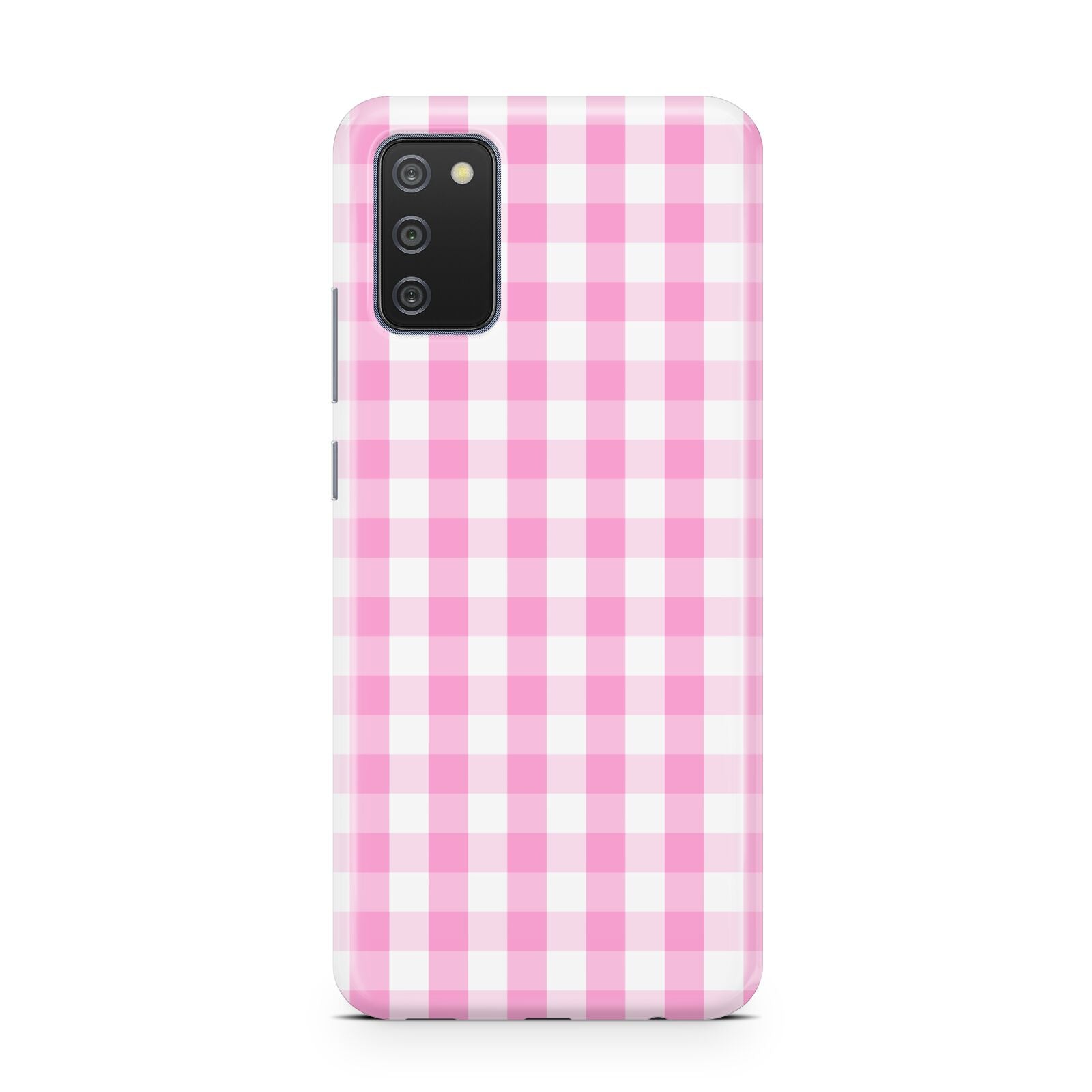 Pink Gingham Check Samsung A02s Case