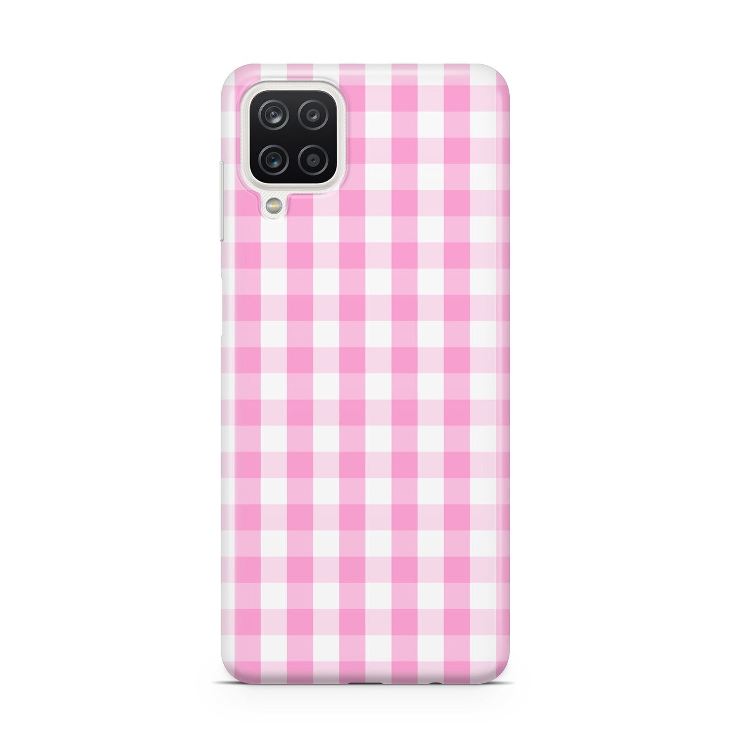 Pink Gingham Check Samsung A12 Case