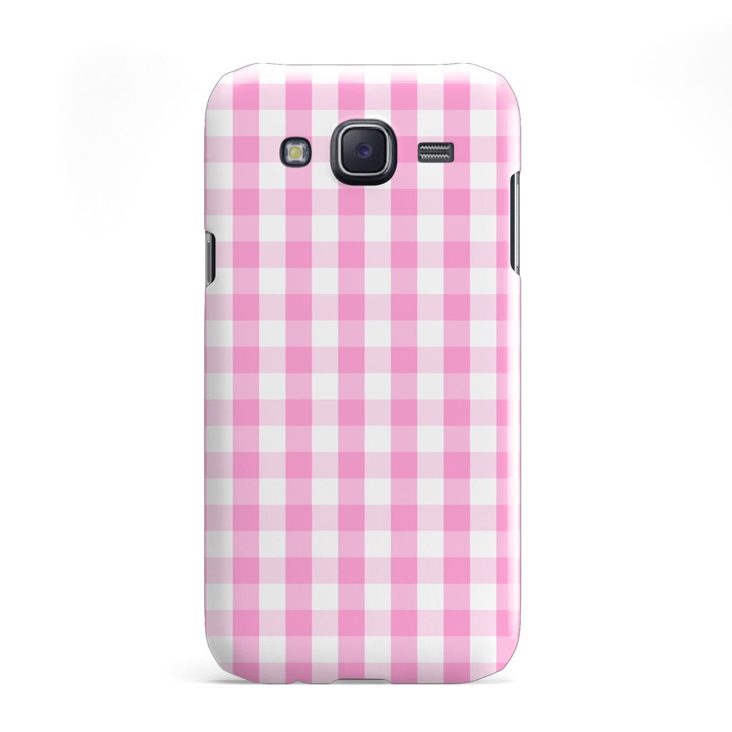 Pink Gingham Check Samsung Galaxy J5 Case