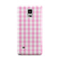 Pink Gingham Check Samsung Galaxy Note 4 Case