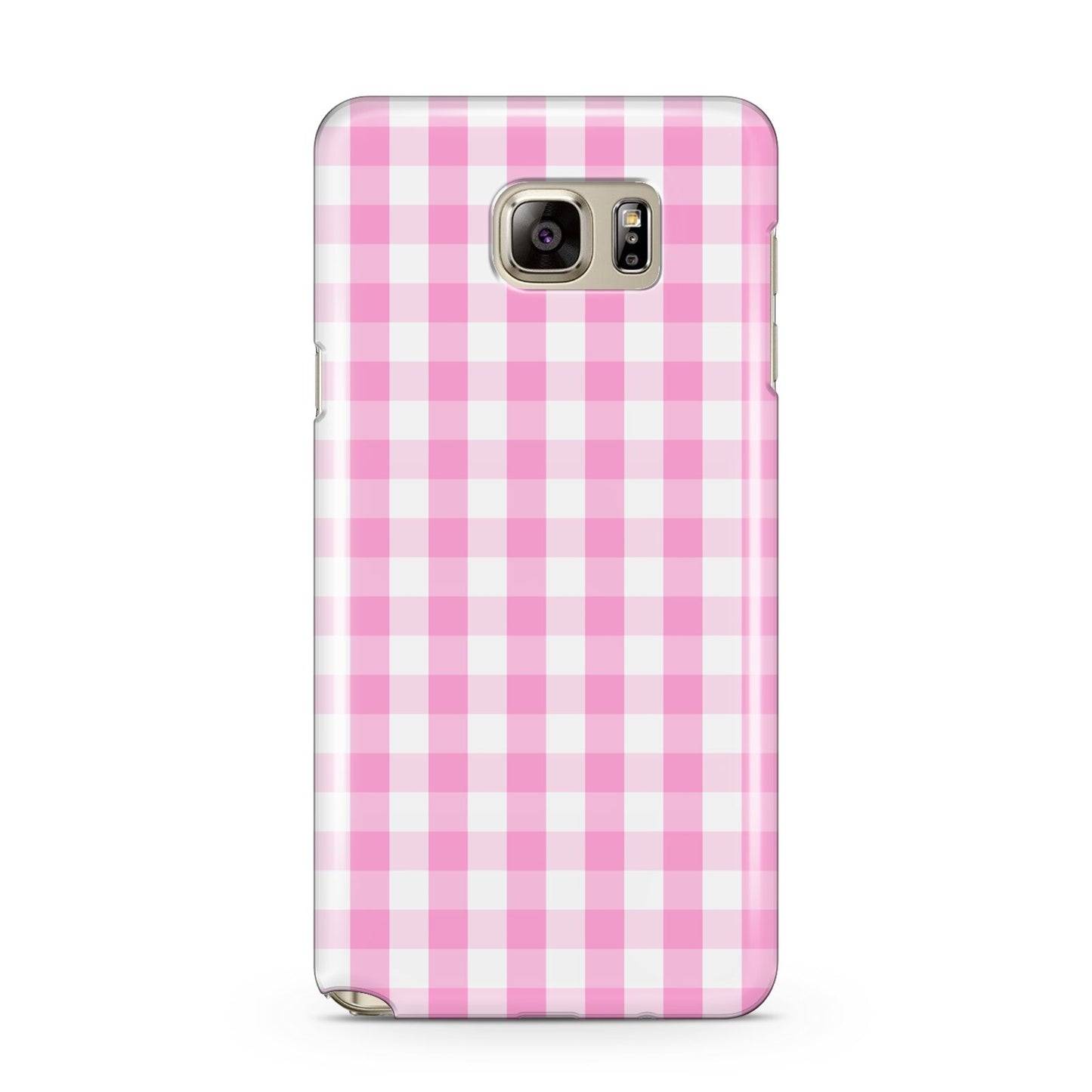 Pink Gingham Check Samsung Galaxy Note 5 Case
