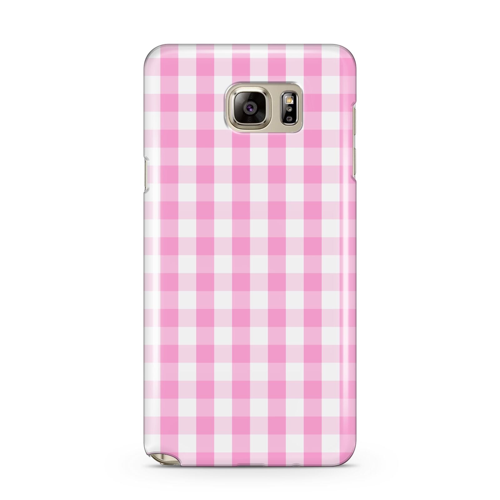 Pink Gingham Check Samsung Galaxy Note 5 Case