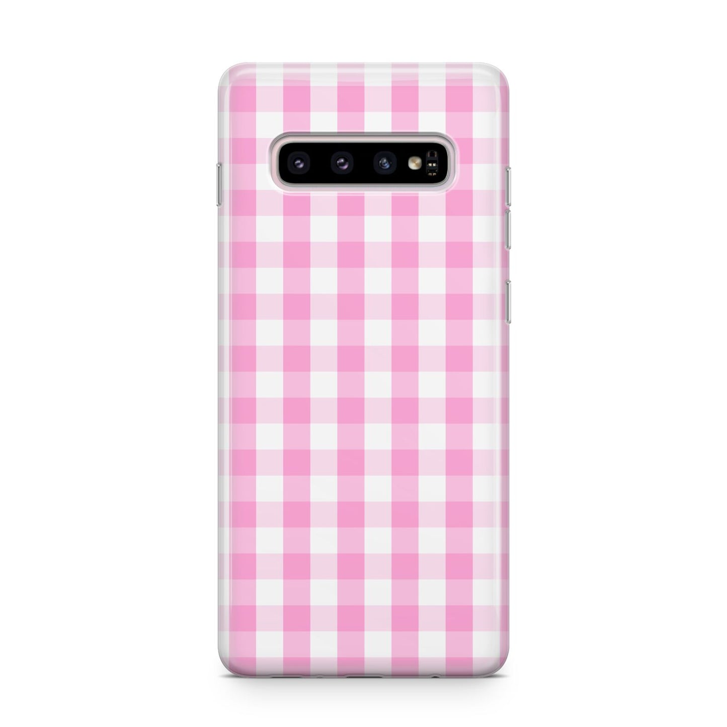 Pink Gingham Check Samsung Galaxy S10 Plus Case