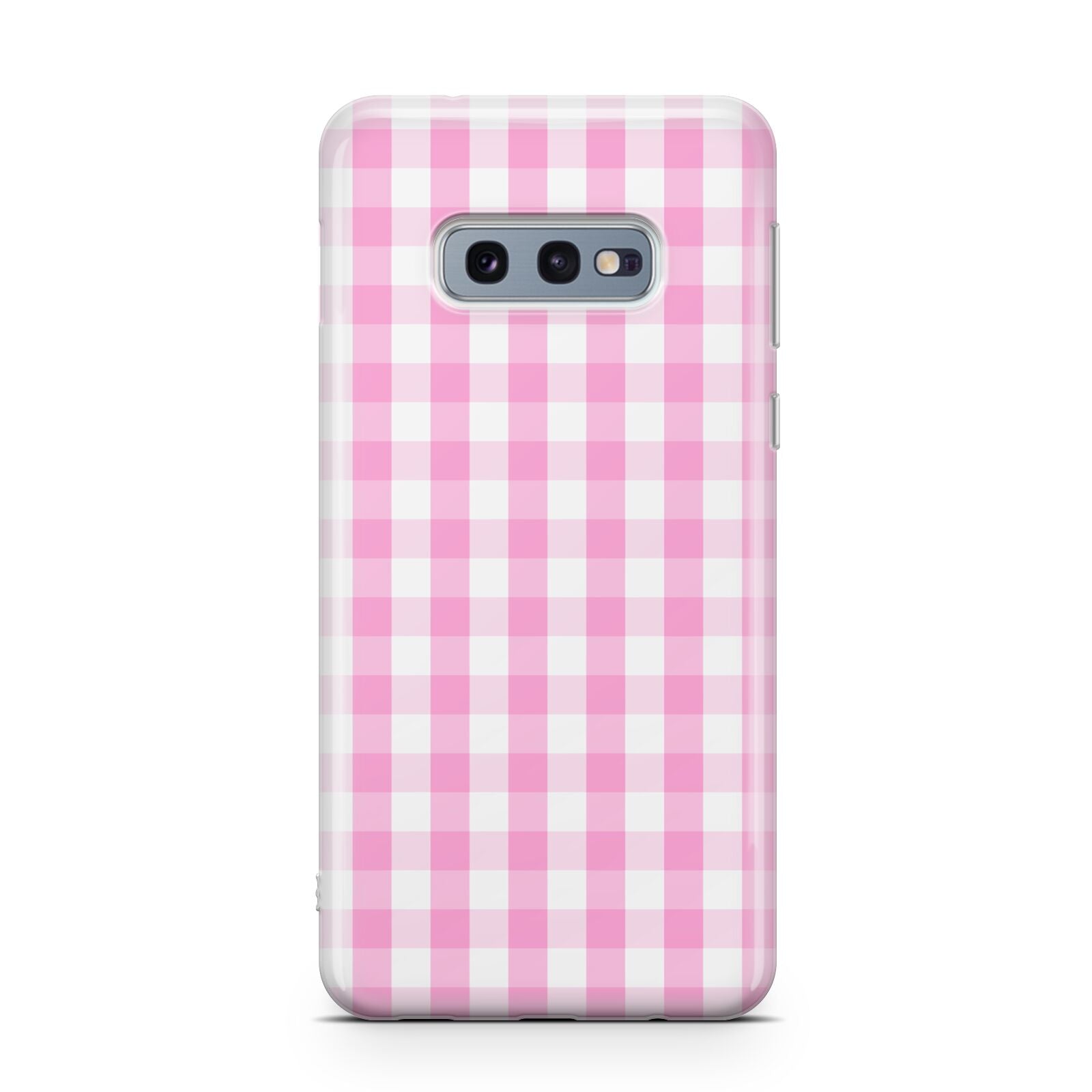 Pink Gingham Check Samsung Galaxy S10E Case