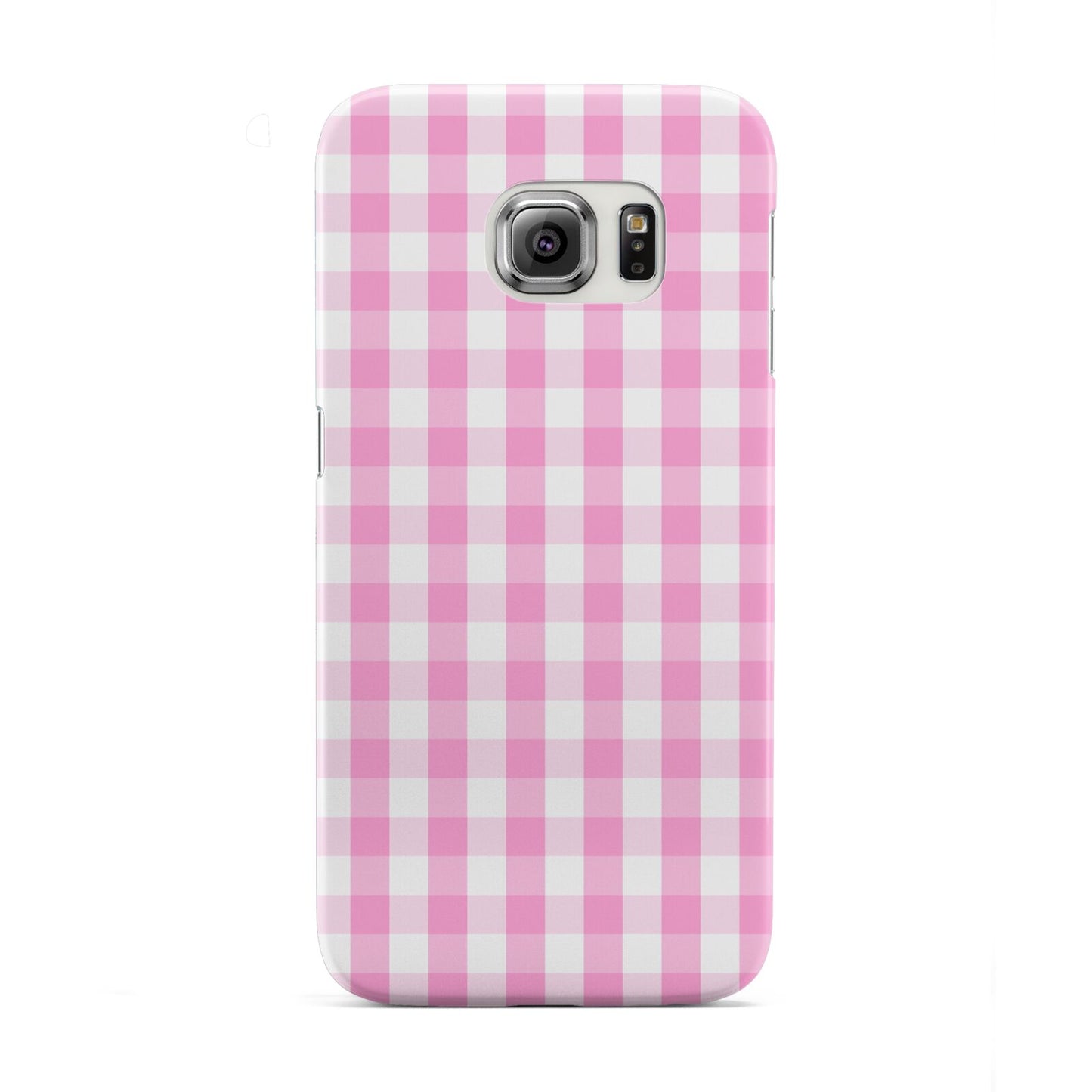 Pink Gingham Check Samsung Galaxy S6 Edge Case