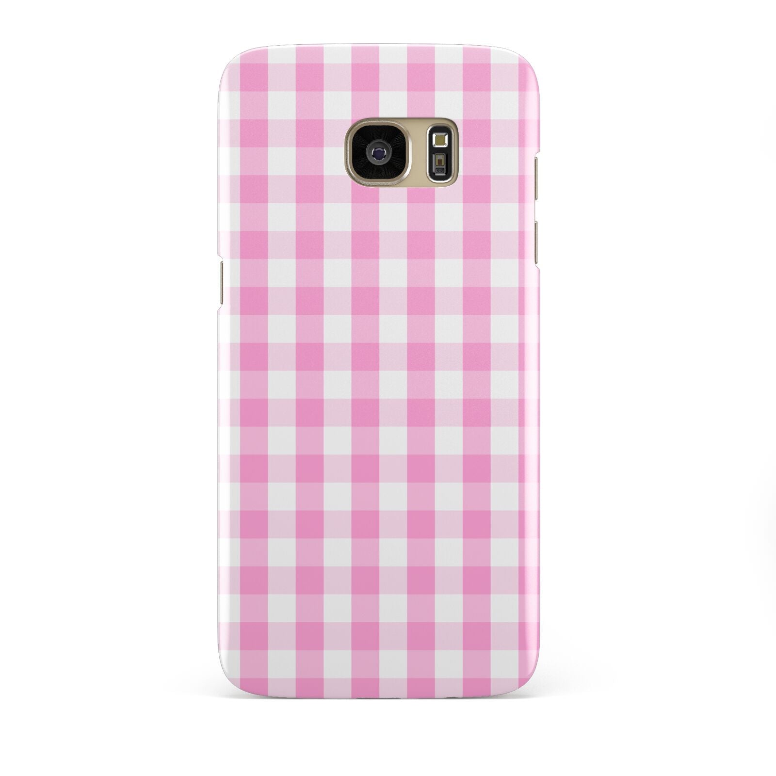 Pink Gingham Check Samsung Galaxy S7 Edge Case