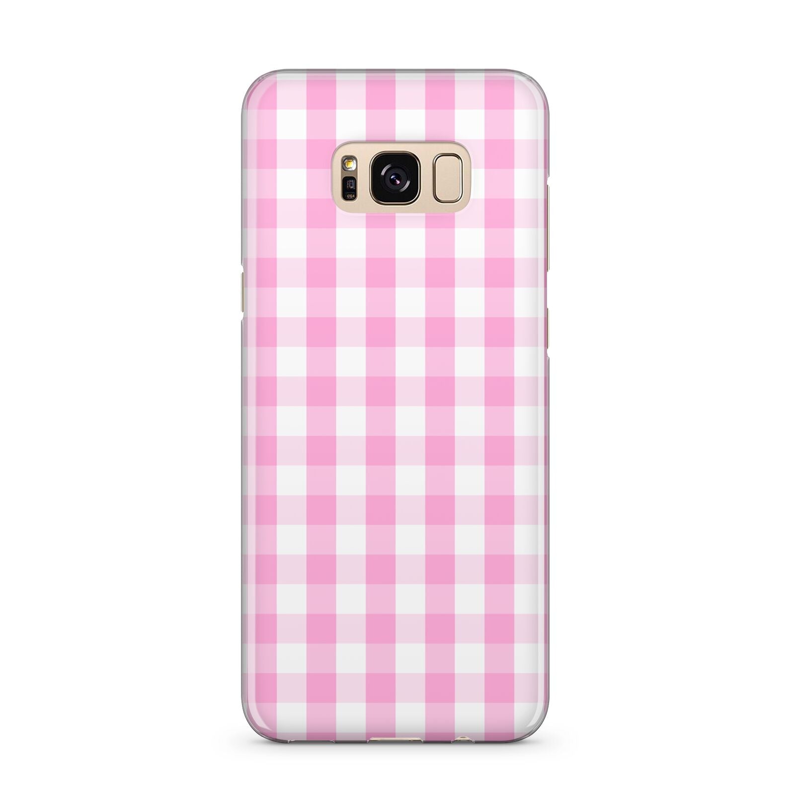 Pink Gingham Check Samsung Galaxy S8 Plus Case
