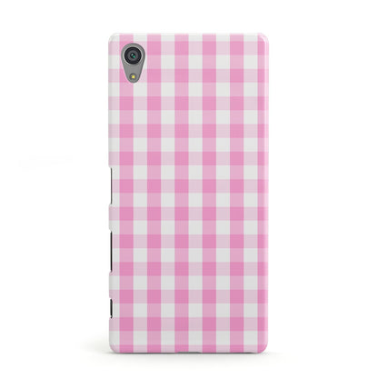 Pink Gingham Check Sony Xperia Case