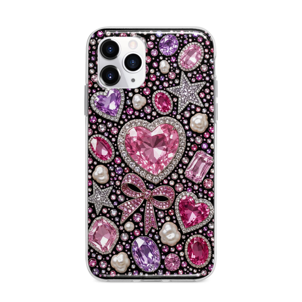 Pink Heirloom Jewels Apple iPhone 11 Pro in Silver with Bumper Case