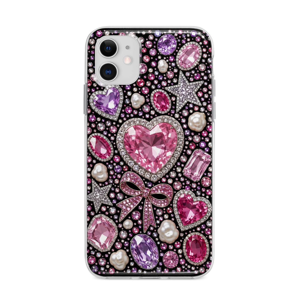 Pink Heirloom Jewels Apple iPhone 11 in White with Bumper Case