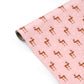 Pink Reindeer Personalised Gift Wrap