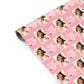 Pink Valentines Day Photo Personalised Personalised Gift Wrap