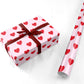 Pink and Red Heart Valentine Personalised Wrapping Paper