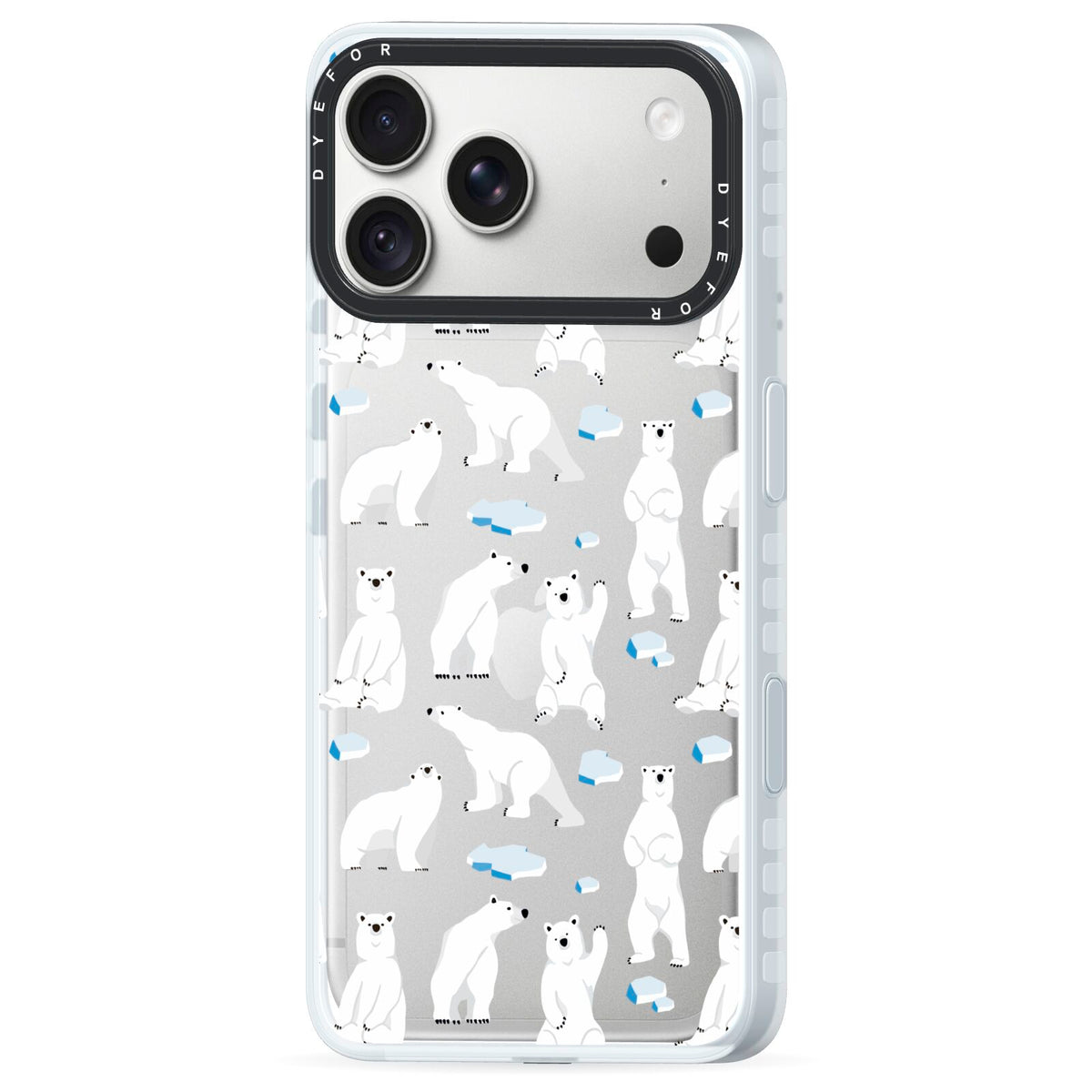 Polar Bear iPhone 18 Pro Max Black Impact Pre order Case Side Angle on Silver phone