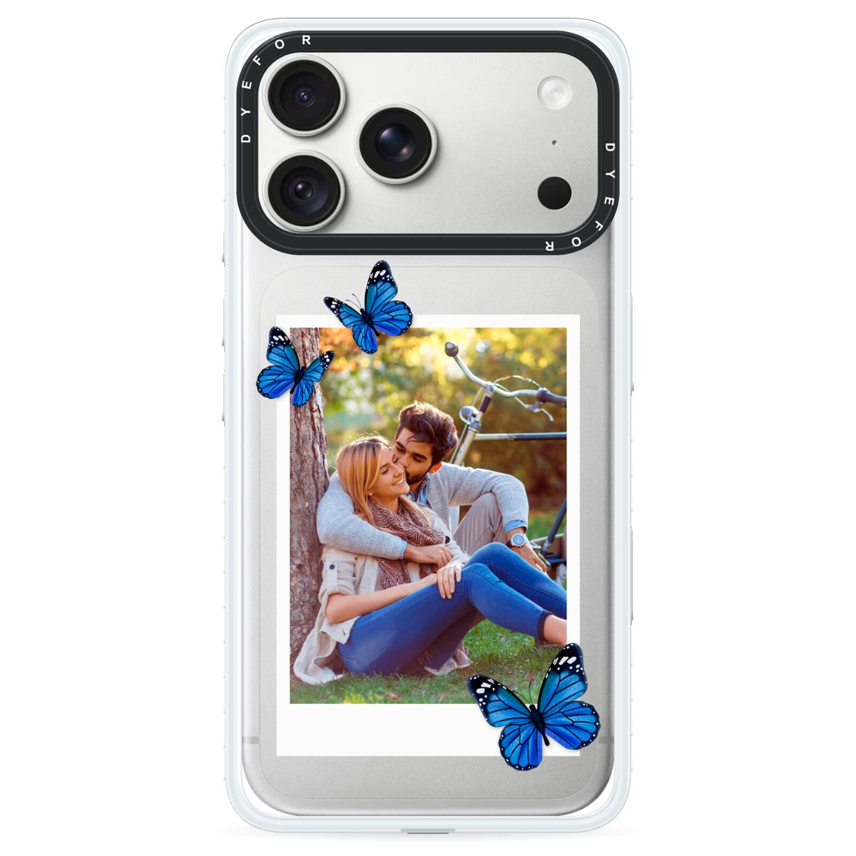 Polaroid Photo iPhone 18 Pro Black Impact Pre order Case on Silver phone