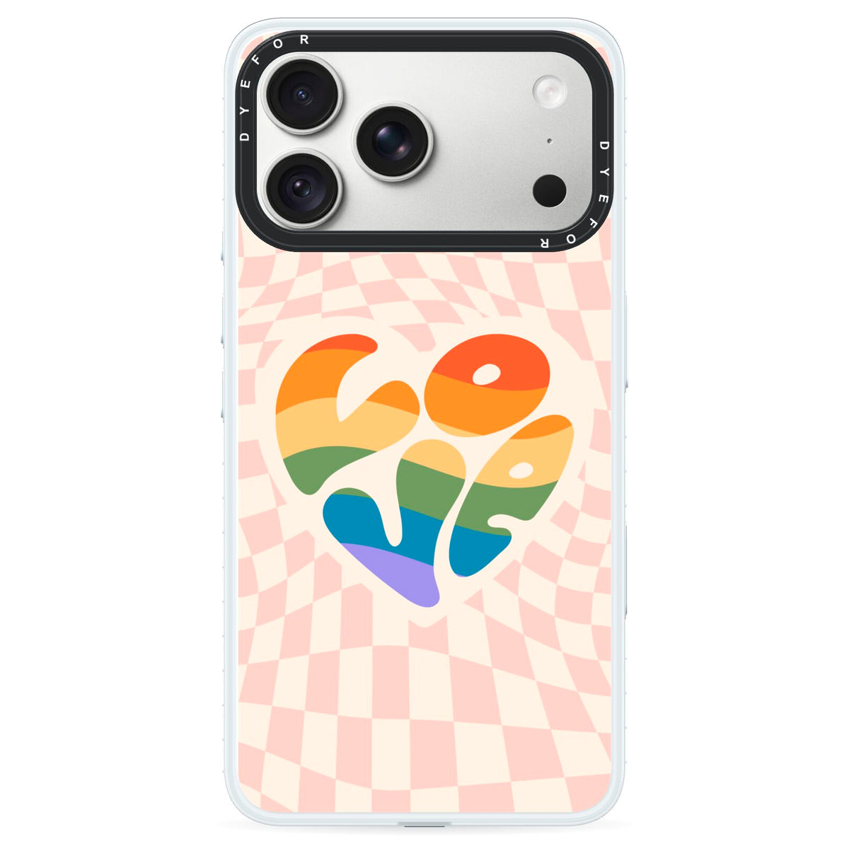 Pride iPhone 18 Pro Max Black Impact Pre order Case on Silver phone
