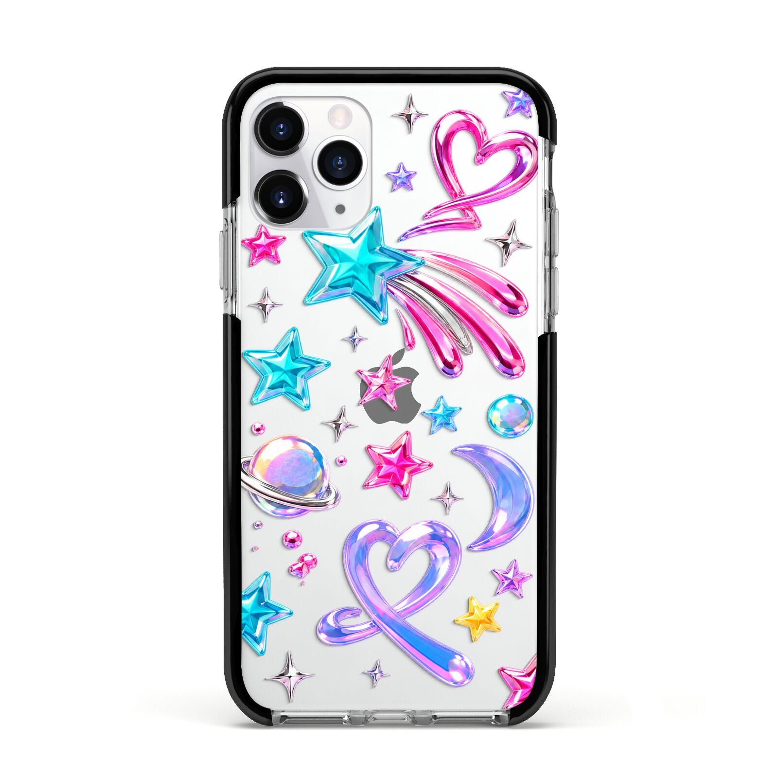 Prism Pop Apple iPhone 11 Pro in Silver with Black Impact Case