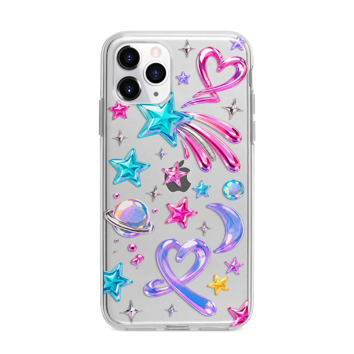 Prism Pop Apple iPhone 11 Pro in Silver with Bumper Case