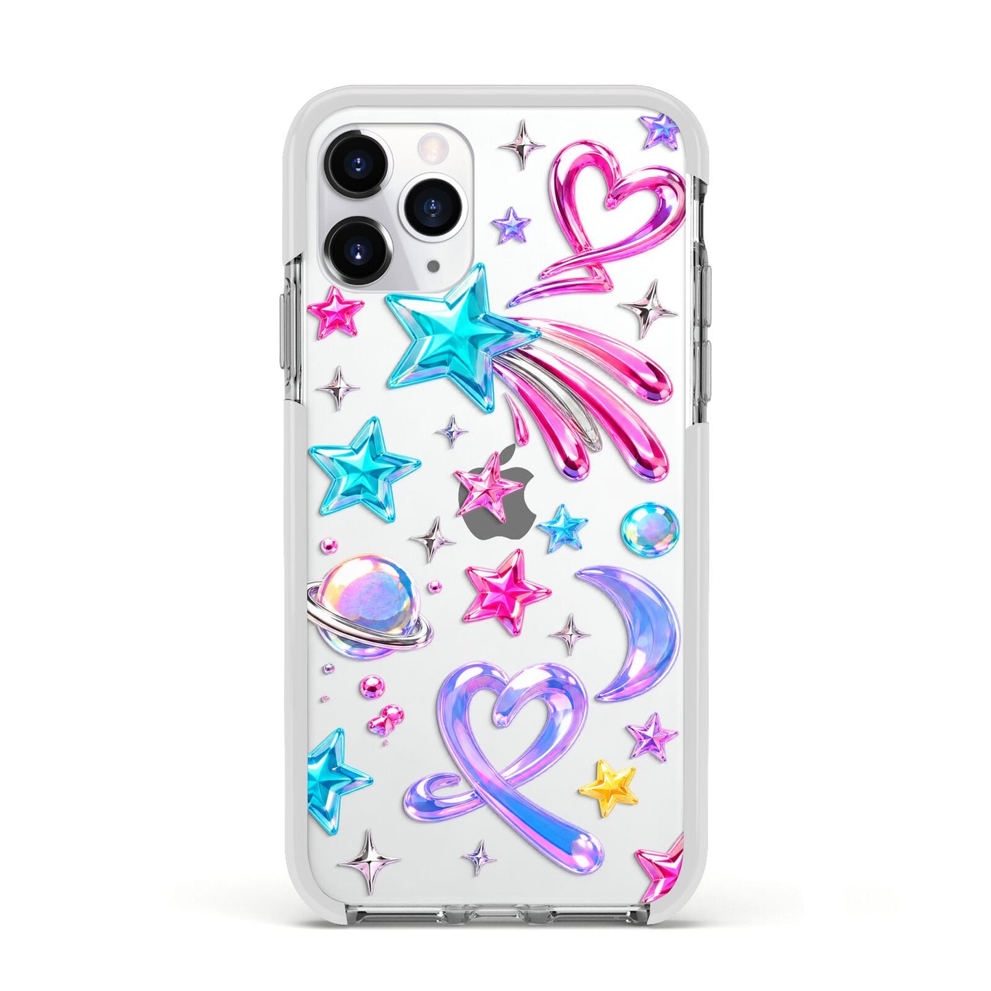 Prism Pop Apple iPhone 11 Pro in Silver with White Impact Case