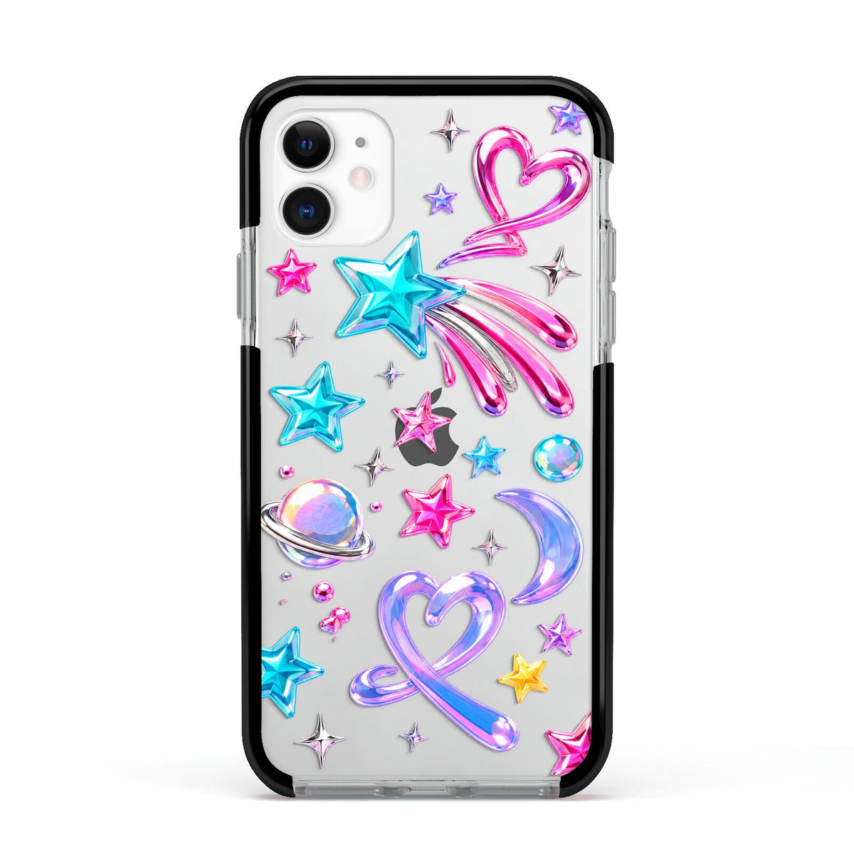 Prism Pop Apple iPhone 11 in White with Black Impact Case