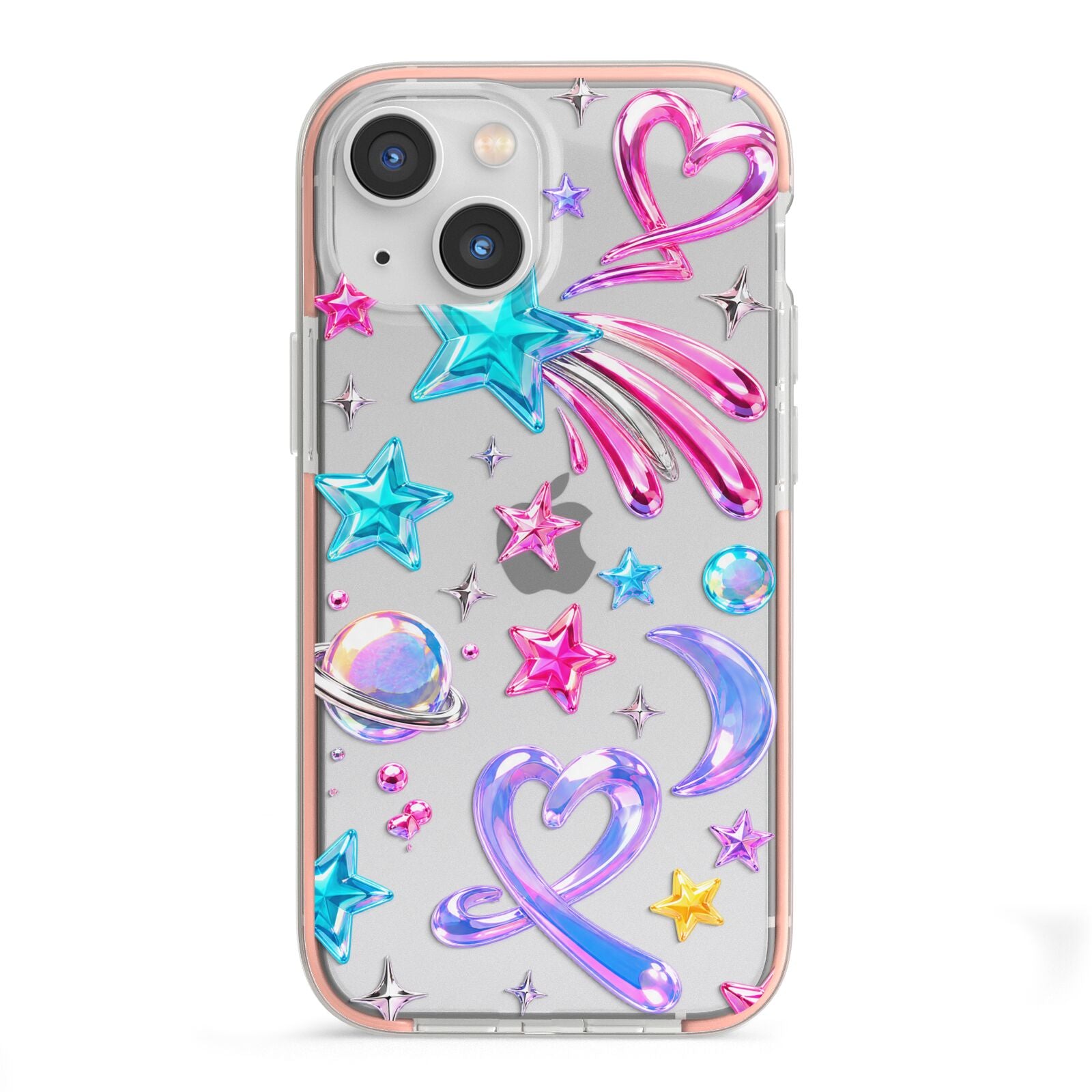 Prism Pop iPhone 13 Mini TPU Impact Case with Pink Edges