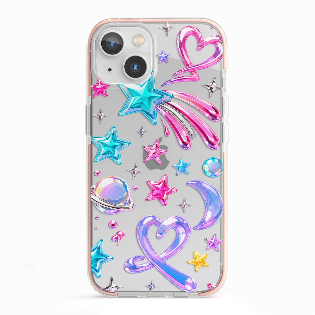 Prism Pop iPhone 13 TPU Impact Case with Pink Edges