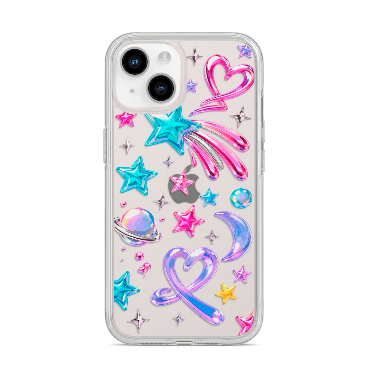 Prism Pop iPhone 14 Clear Tough Case Starlight
