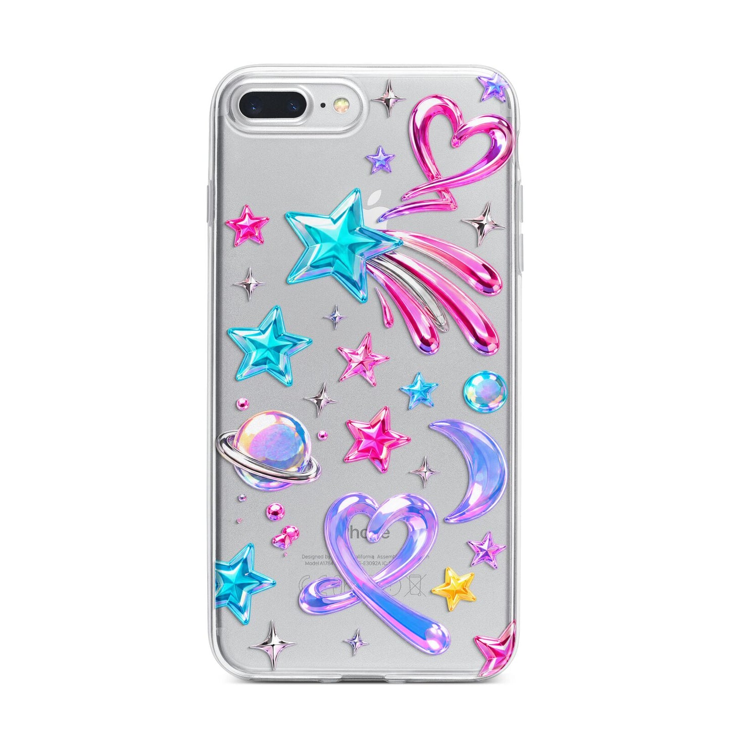 Prism Pop iPhone 7 Plus Bumper Case on Silver iPhone