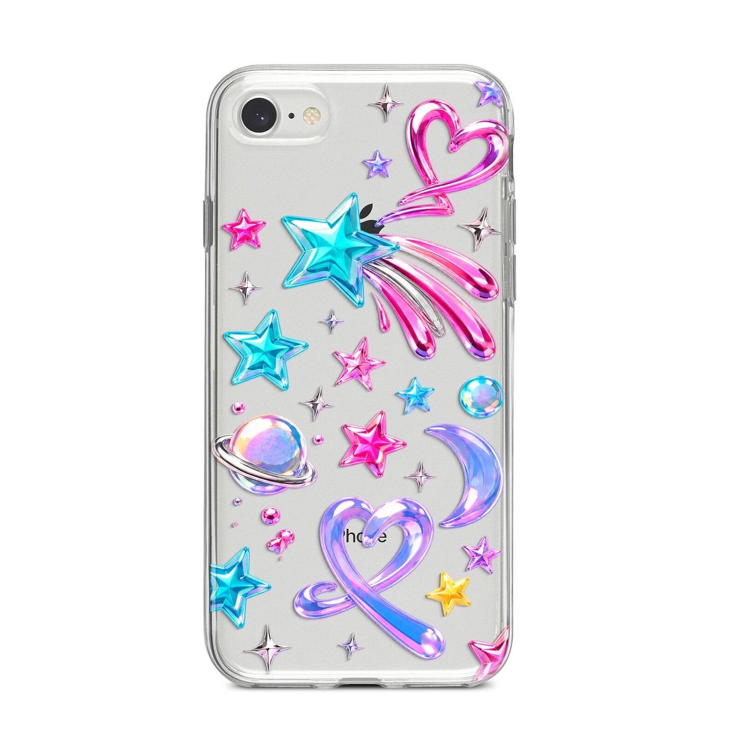 Prism Pop iPhone 8 Bumper Case on Silver iPhone