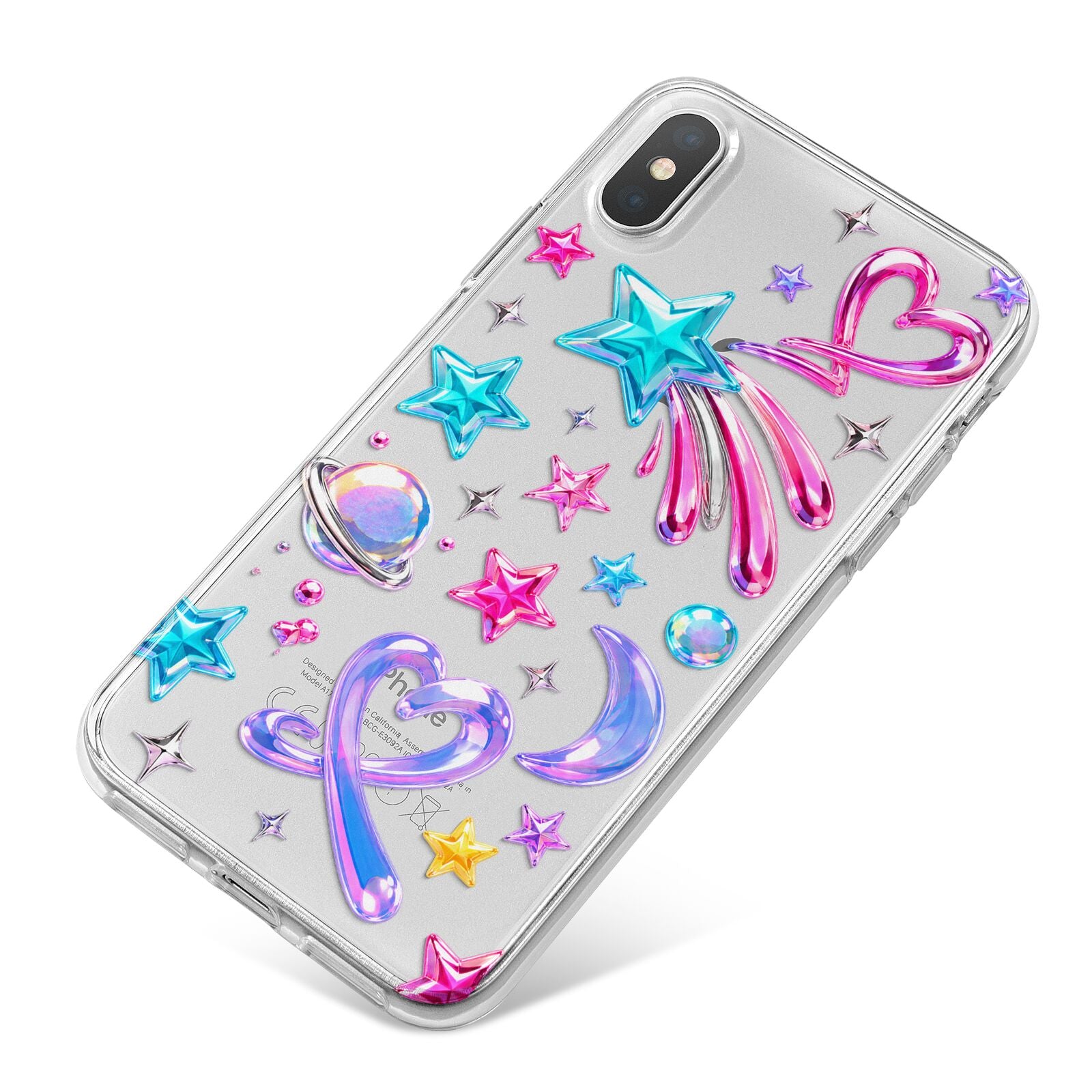 Prism Pop iPhone X Bumper Case on Silver iPhone