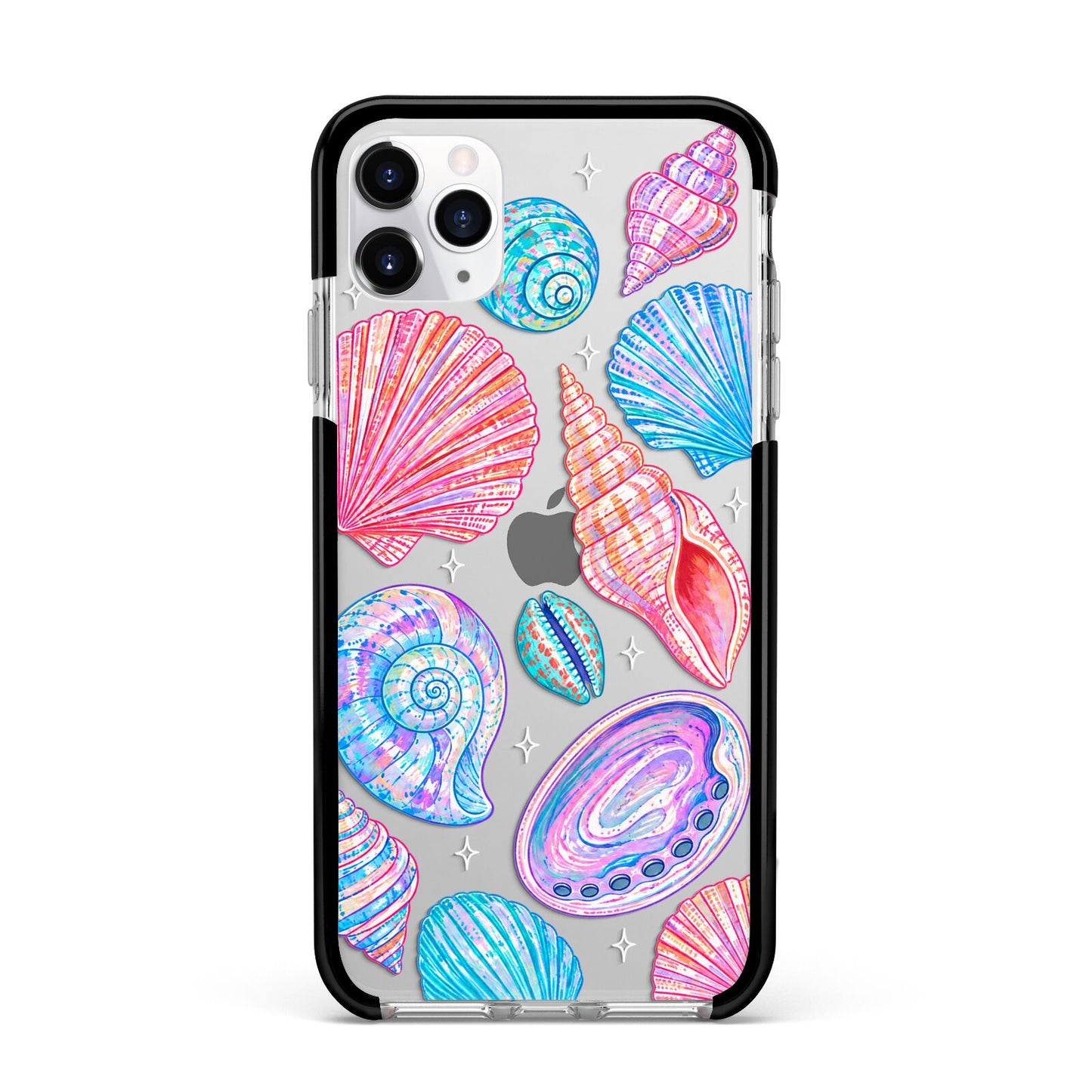 Prismatic Tide Apple iPhone 11 Pro Max in Silver with Black Impact Case