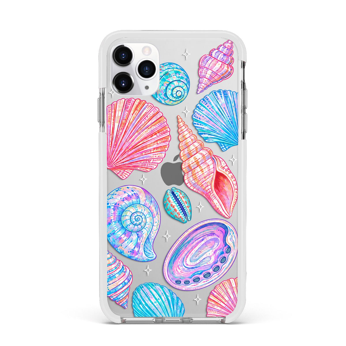 Prismatic Tide Apple iPhone 11 Pro Max in Silver with White Impact Case