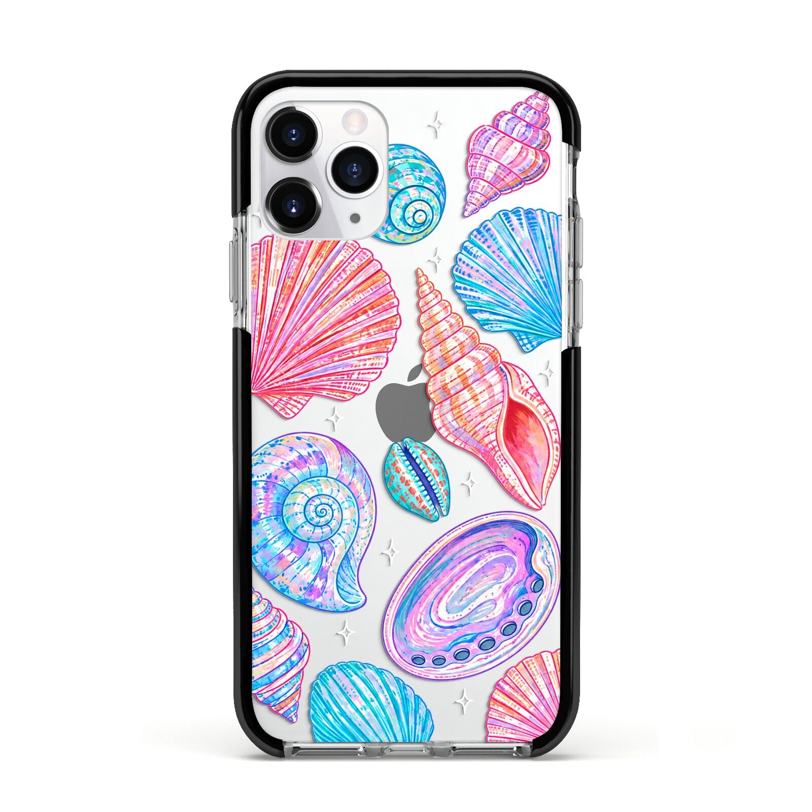 Prismatic Tide Apple iPhone 11 Pro in Silver with Black Impact Case