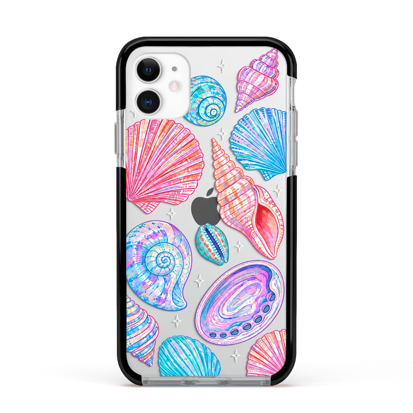 Prismatic Tide Apple iPhone 11 in White with Black Impact Case