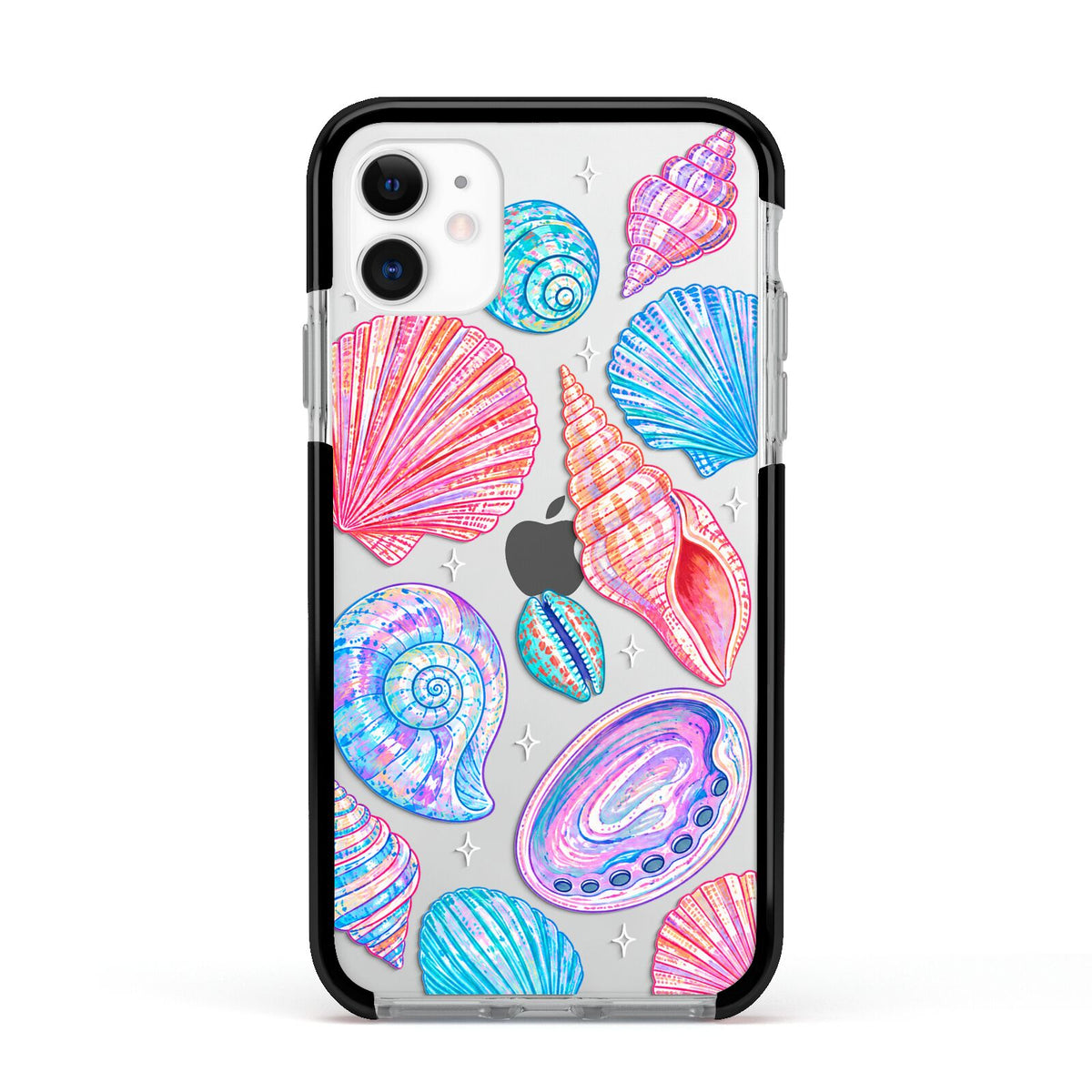 Prismatic Tide Apple iPhone 11 in White with Black Impact Case