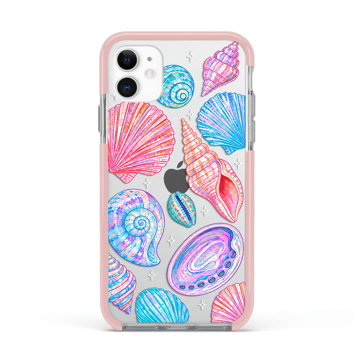 Prismatic Tide Apple iPhone 11 in White with Pink Impact Case