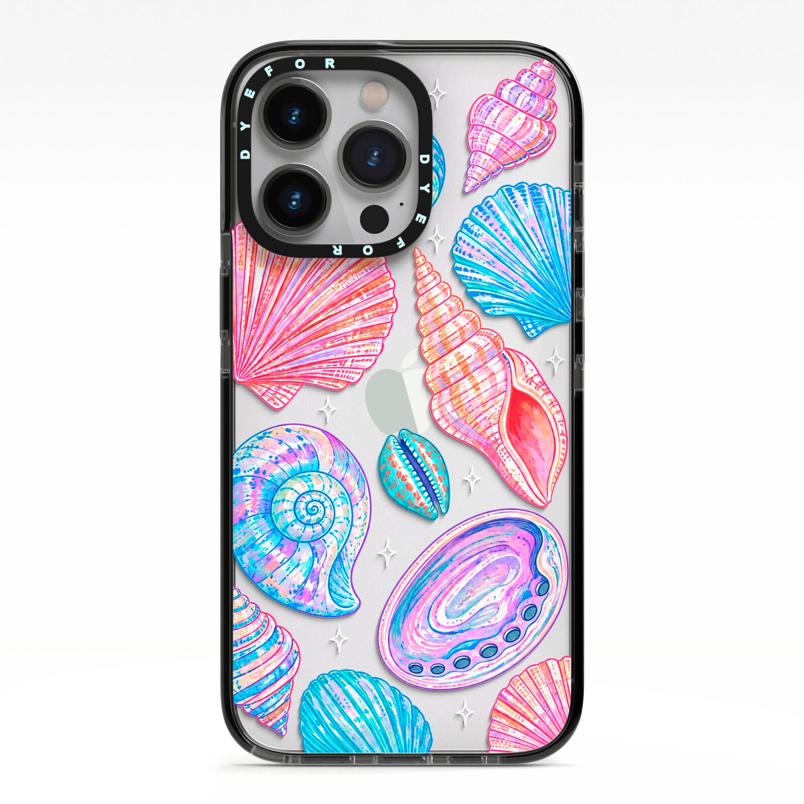 Prismatic Tide iPhone 13 Pro Black Impact Case on Silver phone