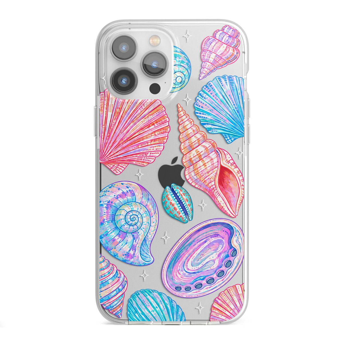 Prismatic Tide iPhone 13 Pro Max TPU Impact Case with White Edges