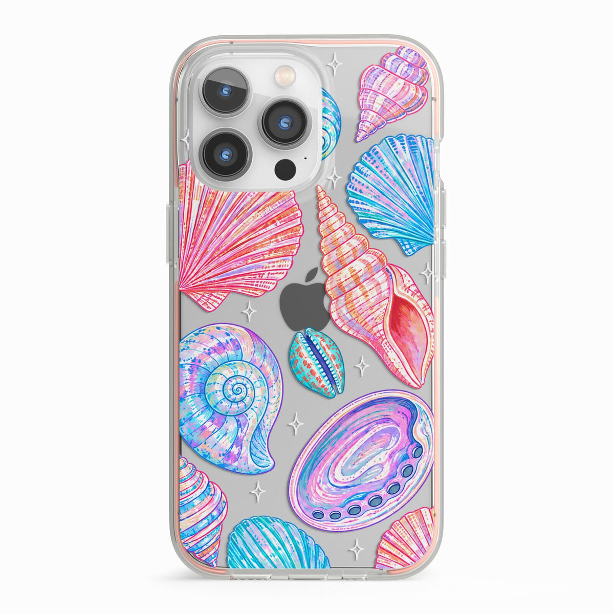 Prismatic Tide iPhone 13 Pro TPU Impact Case with Pink Edges