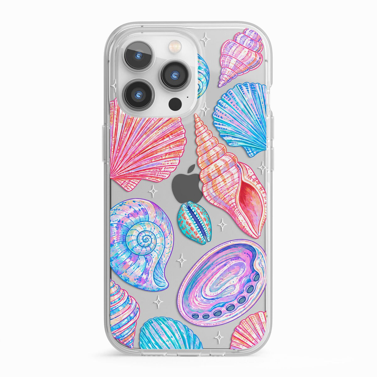 Prismatic Tide iPhone 13 Pro TPU Impact Case with White Edges
