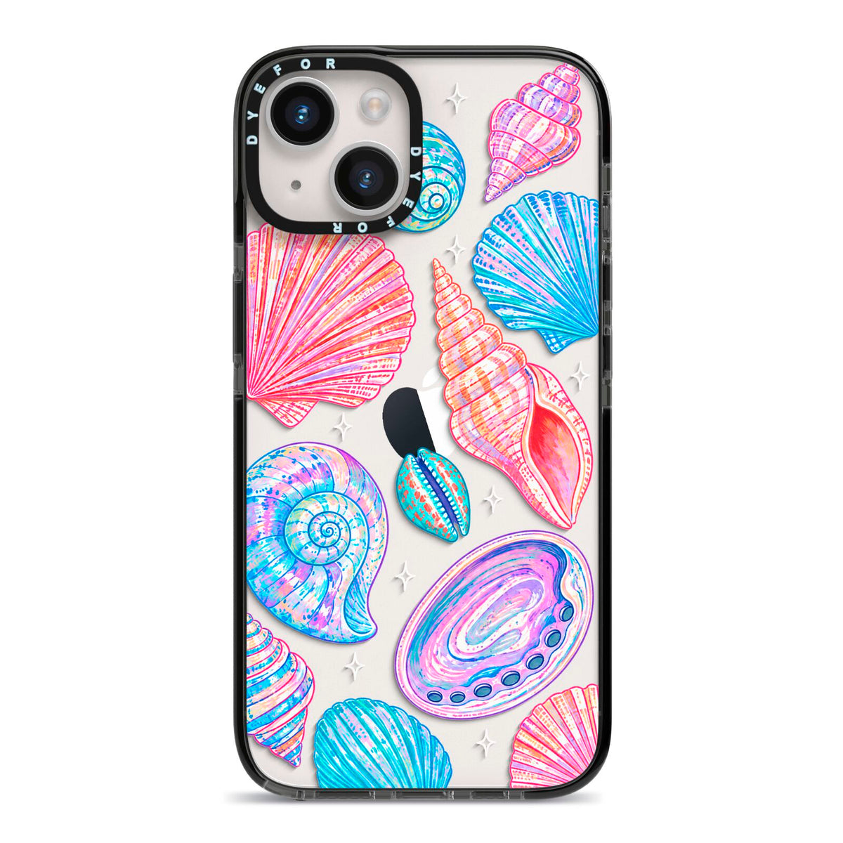 Prismatic Tide iPhone 14 Black Impact Case on Silver phone
