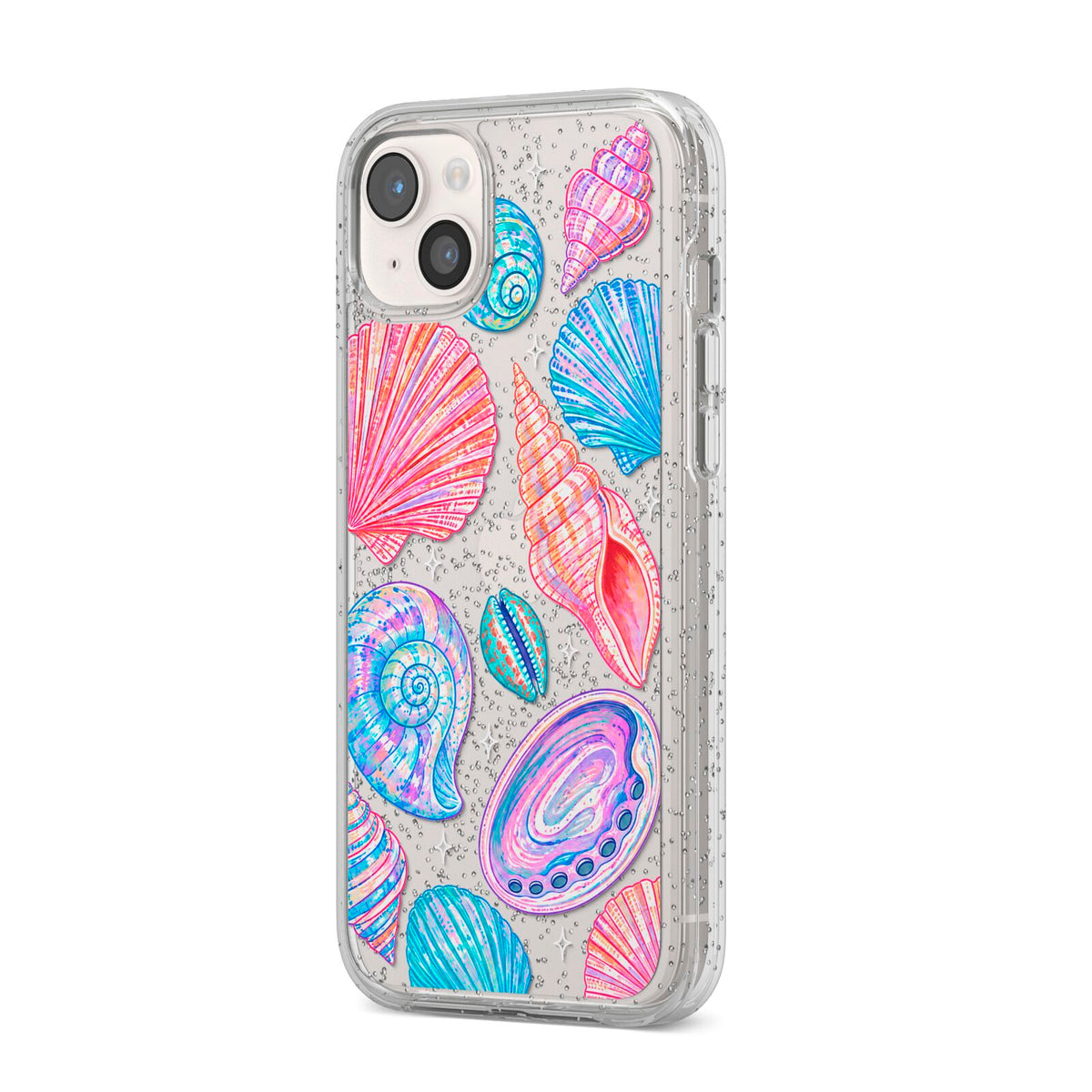 Prismatic Tide iPhone 14 Plus Glitter Tough Case Starlight Angled Image