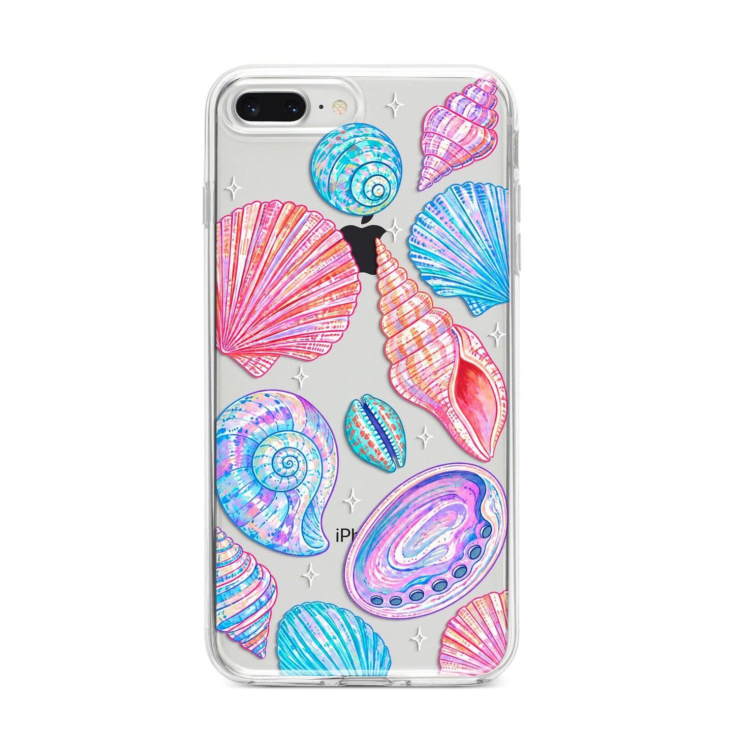 Prismatic Tide iPhone 8 Plus Bumper Case on Silver iPhone