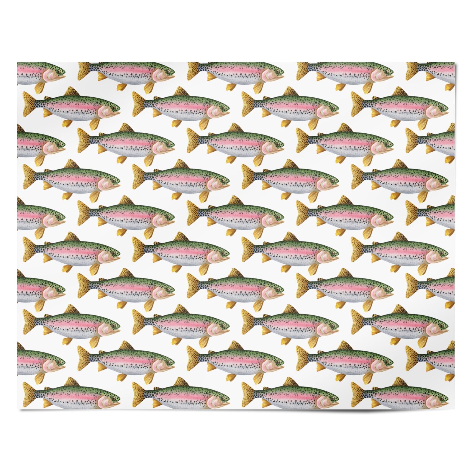 Rainbow Trout Pattern Wrapping Paper Personalised Wrapping Paper Alternative
