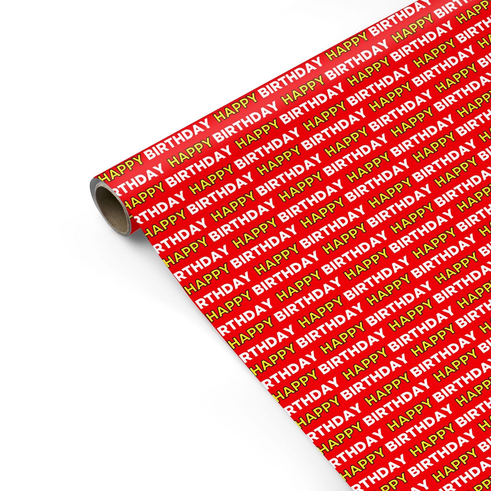 Red White Gold Birthday Football Fan Personalised Gift Wrap