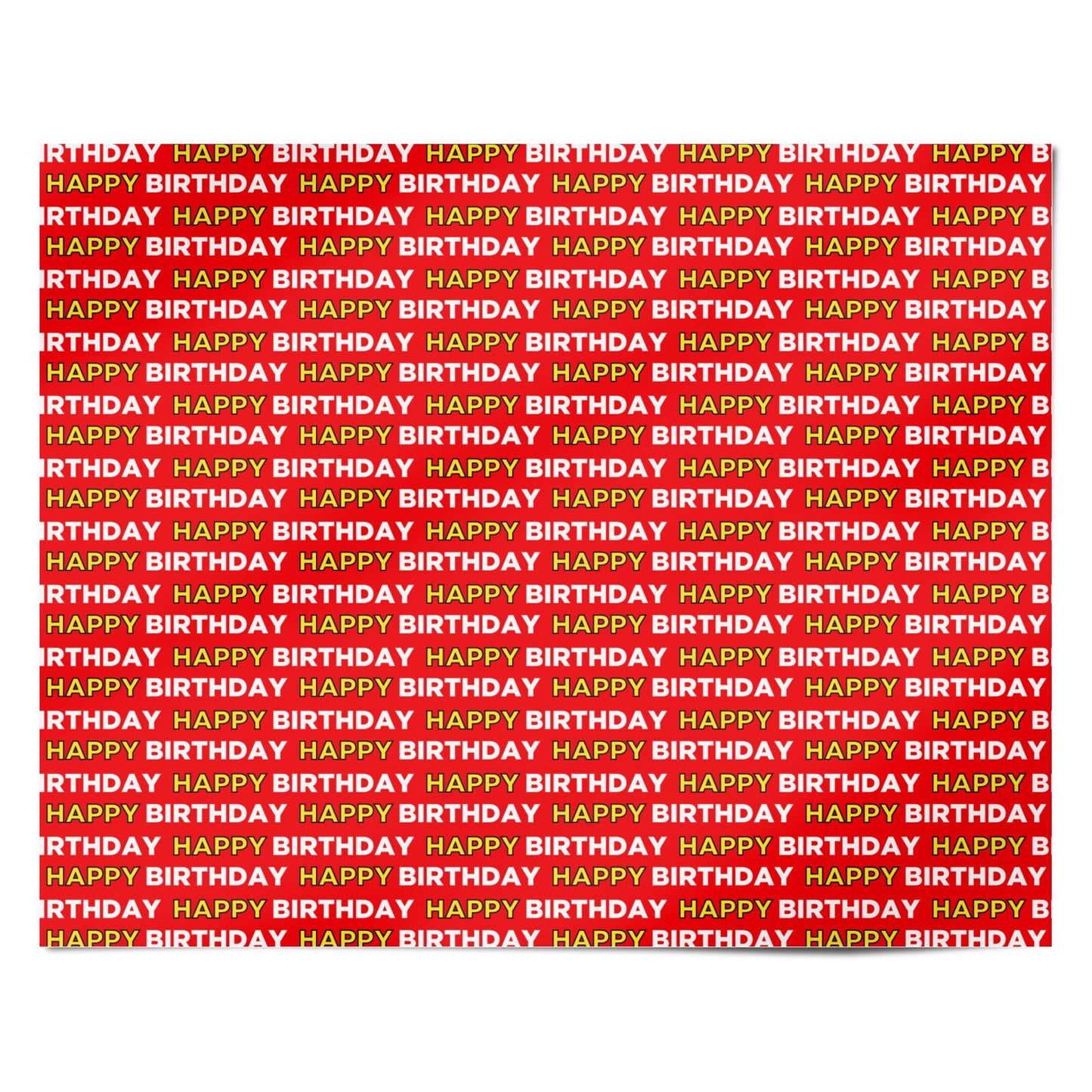 Red White Gold Birthday Football Fan Personalised Wrapping Paper Alternative