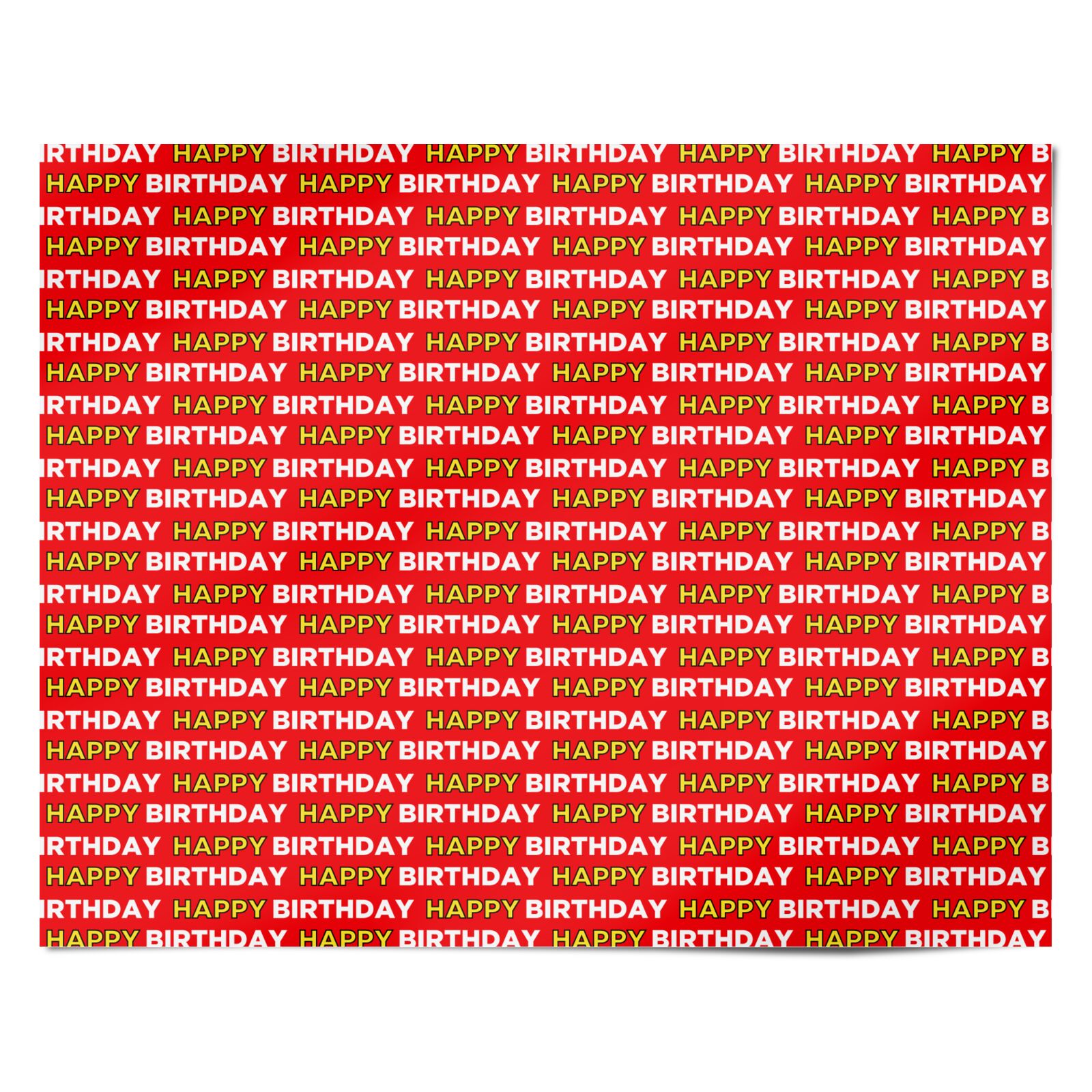 Red White Gold Birthday Football Fan Personalised Wrapping Paper Alternative
