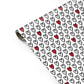 Red and Black Love Heart Outline Personalised Gift Wrap