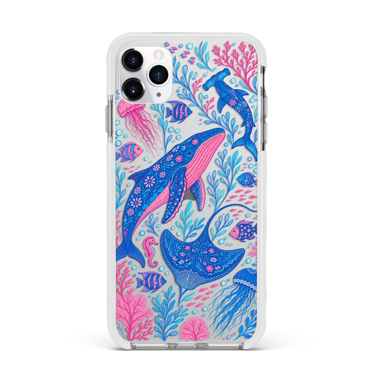 Reef Rhapsody Apple iPhone 11 Pro Max in Silver with White Impact Case