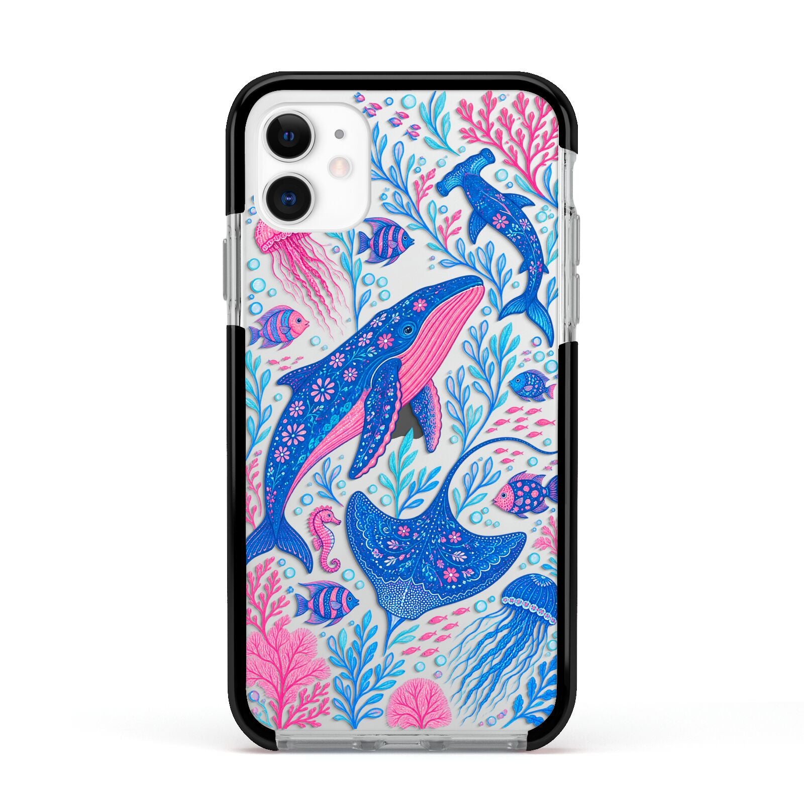 Reef Rhapsody Apple iPhone 11 in White with Black Impact Case